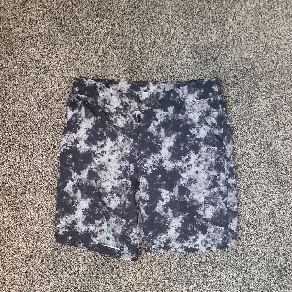 Boys Black and White Patterned Shorts